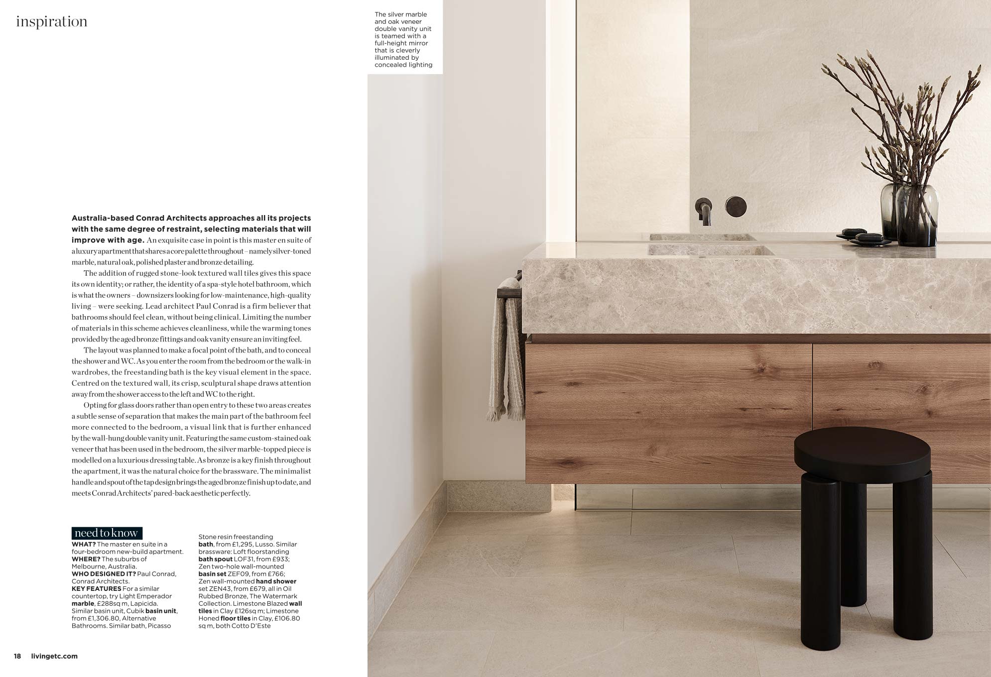 Paul Conrad Architects — Journal : Living etc Magazine UK - Bathroom Trends  2020